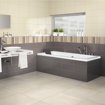 Carrelage Mural Intérieur Faïence Châteauneuf Gris Foncé Mat 198x398 Cm