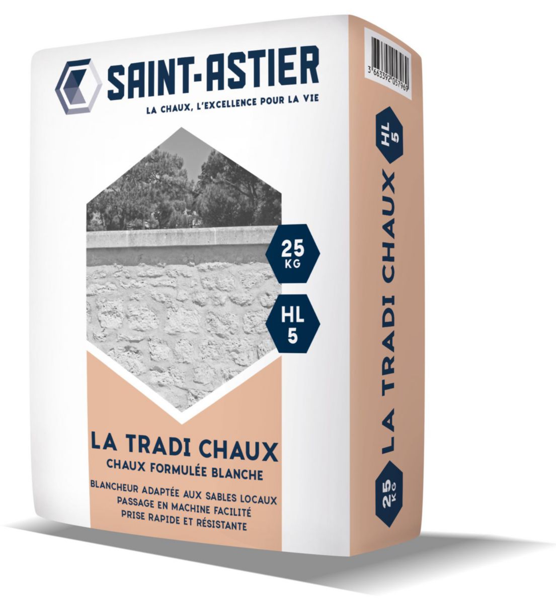 SAINT-ASTIER - Chaux hydraulique naturelle Tradi chaux HL5 - sac de 25 ...
