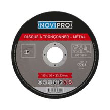 Disque à tronçonner les métaux -Novipro- Diam 115x1x22,2mm