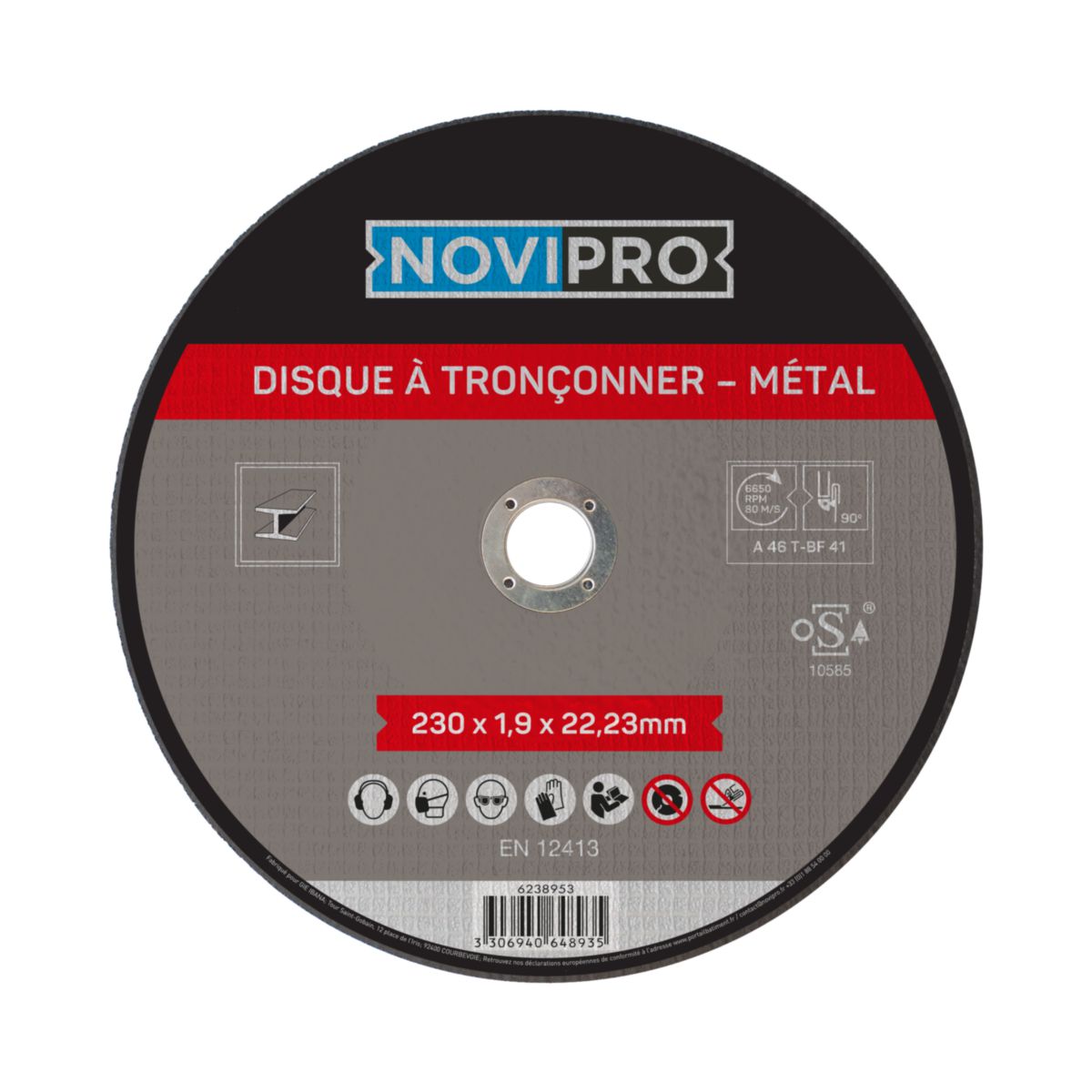 Novipro Disque A Tronconner Metaux Pour Meuleuse O 230 Mm Point P