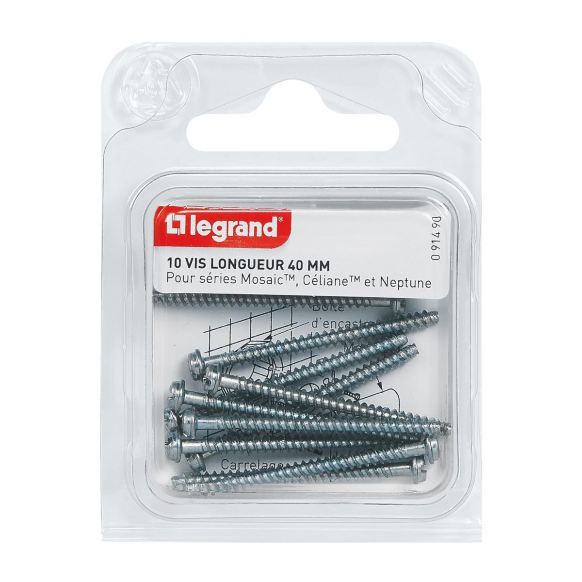 LEGRAND Vis pour encastrement profond de boîte Batibox Ø 3x40 mm 10 pcs POINT.P