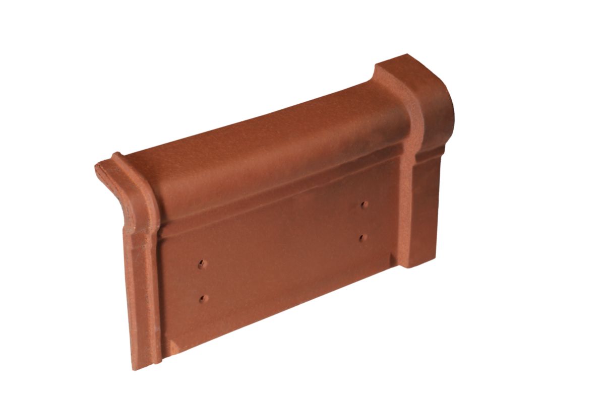 MONIER - Tuile de rive universelle 33 gauche terre cuite rouge vieilli ...