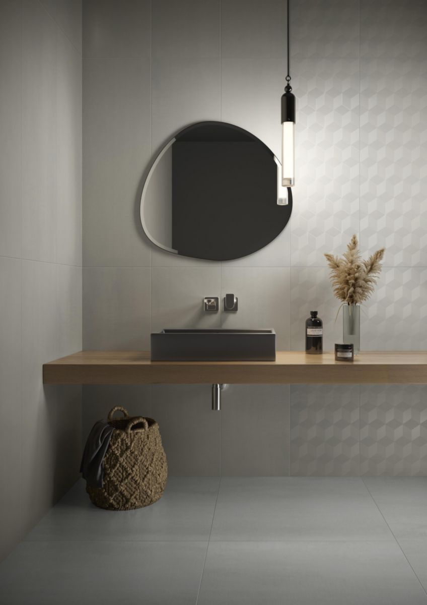 VILLEROY ET BOCH Carrelage de sol intérieur Metalyn grès cérame rectifié ton silver mat