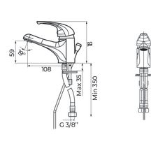 Mitigeur Pour Lavabo Clever 105 Mm NF Smart C1 Avec Vidage Métallique