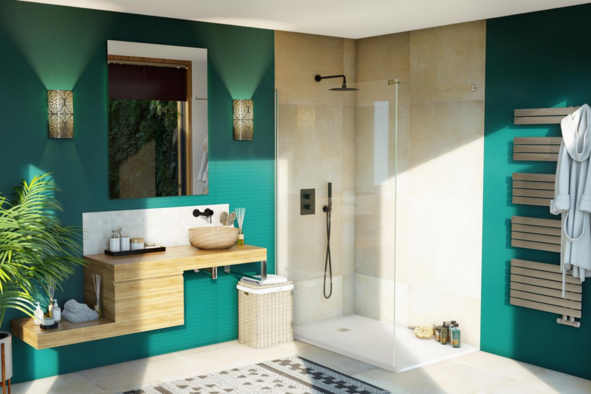 Receveur Alterna Daily'o 160 X 80 Cm Ardoise Blanc ALTERNA - Receveur Alterna Daily'O 160 x 90 cm ardoise blanc | POINT.P