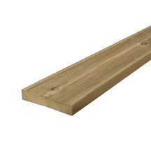 Terrasse bois lame pin rouge du Nord Grip - traité classe 4 vert - 27x145 - 4,20 m