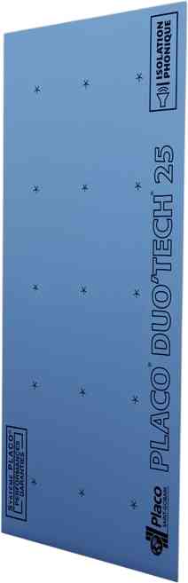 PLACO Plaque de plâtre hautement acoustique Duo'Tech BA25