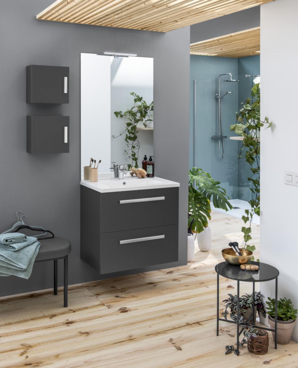 Meuble Alterna Concerto 60 cm avec 2 tiroirs gris