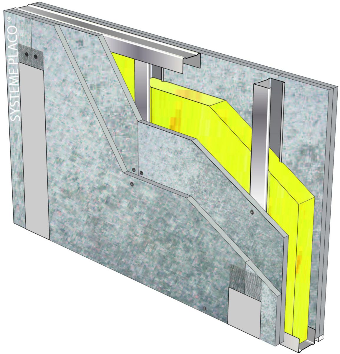 PLACO Plaque hydrofuge en ciment THD Placo Aquaroc 13 2 5x1 2 m POINT.P