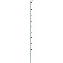 Poteau béton pour grillage de clôture n°9 10x10cm hauteur 2,50m