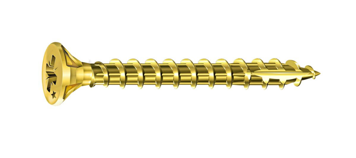 Vis bois/agglo Rocket Pozi Ø 5x70/45 mm - boîte de 200 pcs