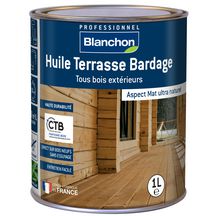 Huile terrasse bardage - teinte chêne moyen - pot de 1 l