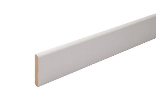 Plinthe arrondie MDF - blanc - 10x70 mm - L. 2,4 m