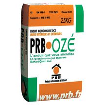 Enduit monocouche semi-allégé Ozé - grain fin - blanc de la côte - sac de 25 kg