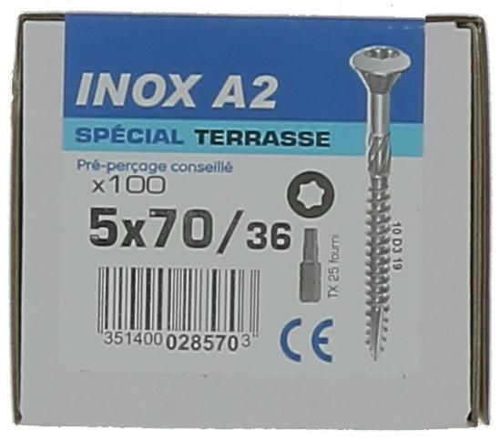 La Taille Étranger Miroir De Porte Vis Inox Pour Terrasse Bois Exotique - Foto 10