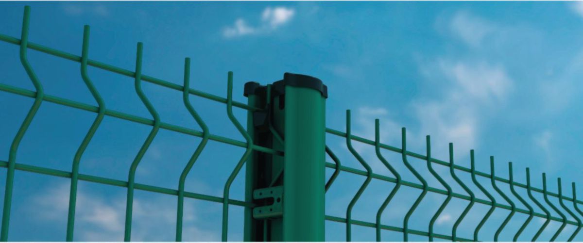 Poteau GIGACLIP vert 6005 80 x 60 mm hauteur 160 cm