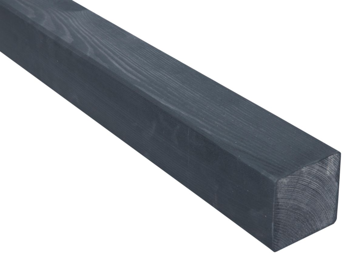 Poteau Bois Carré 9x9 3m Classe 4 STELMET - Poteau carré Ianis - pin sylvestre - classe 4 - gris - 7x7 cm -  H. 2,4 m | POINT.P