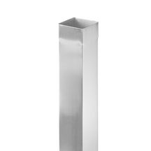 Tuyau de descente carré soudé - zinc naturel - 80x80 mm - L. 2 m - ép. 0,7 mm