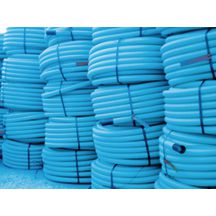 Gaine Hekaplast TPC en PEHD à double paroi annelée/lisse bleu DN_63 mm couronne de 50m