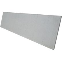 Plaque de clôture lisse - béton gris - L. 1,92 m - 50x3,5 cm
