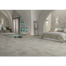 Carrelage de sol extérieur Pietra di Ostuni - grès cérame - ton avorio naturale - 40x60 cm - ép. 9 mm