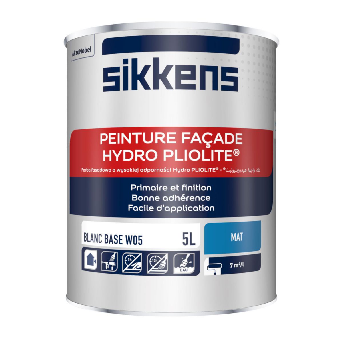 SIKKENS ARTISANS - Peinture mate pour façade Hydro Pliolite - blanc ...