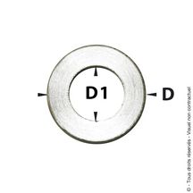 Rondelle pour gond de porte - laiton - Ø 14 mm - ép. 3 mm - 4 pcs