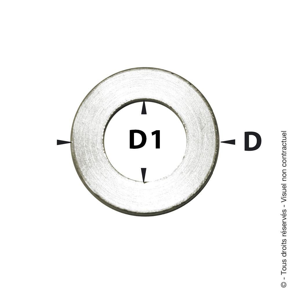 AFBAT Rondelle pour gond de porte laiton Ø 14 mm ép. 3 mm 4 pcs POINT.P