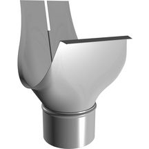 Moignon ovale agrafable zinc développement 33 diamètre 100mm
