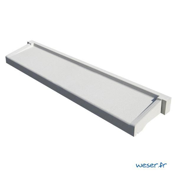 Appui Fenêtre à pose Simplifiée Réf. APPS35160B blanc cassé longueur Tableau 150 cm - longueur Appui 158 cm largeur 35 cm Hauteur 6 cm