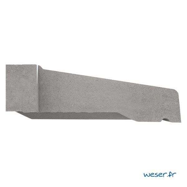 Appui Fenêtre à pose Simplifiée Réf. APPS35160B blanc cassé longueur Tableau 150 cm - longueur Appui 158 cm largeur 35 cm Hauteur 6 cm