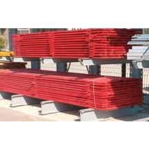 Planche Sapin peinte de couleur rouge 34x150mm longueur 4,00m