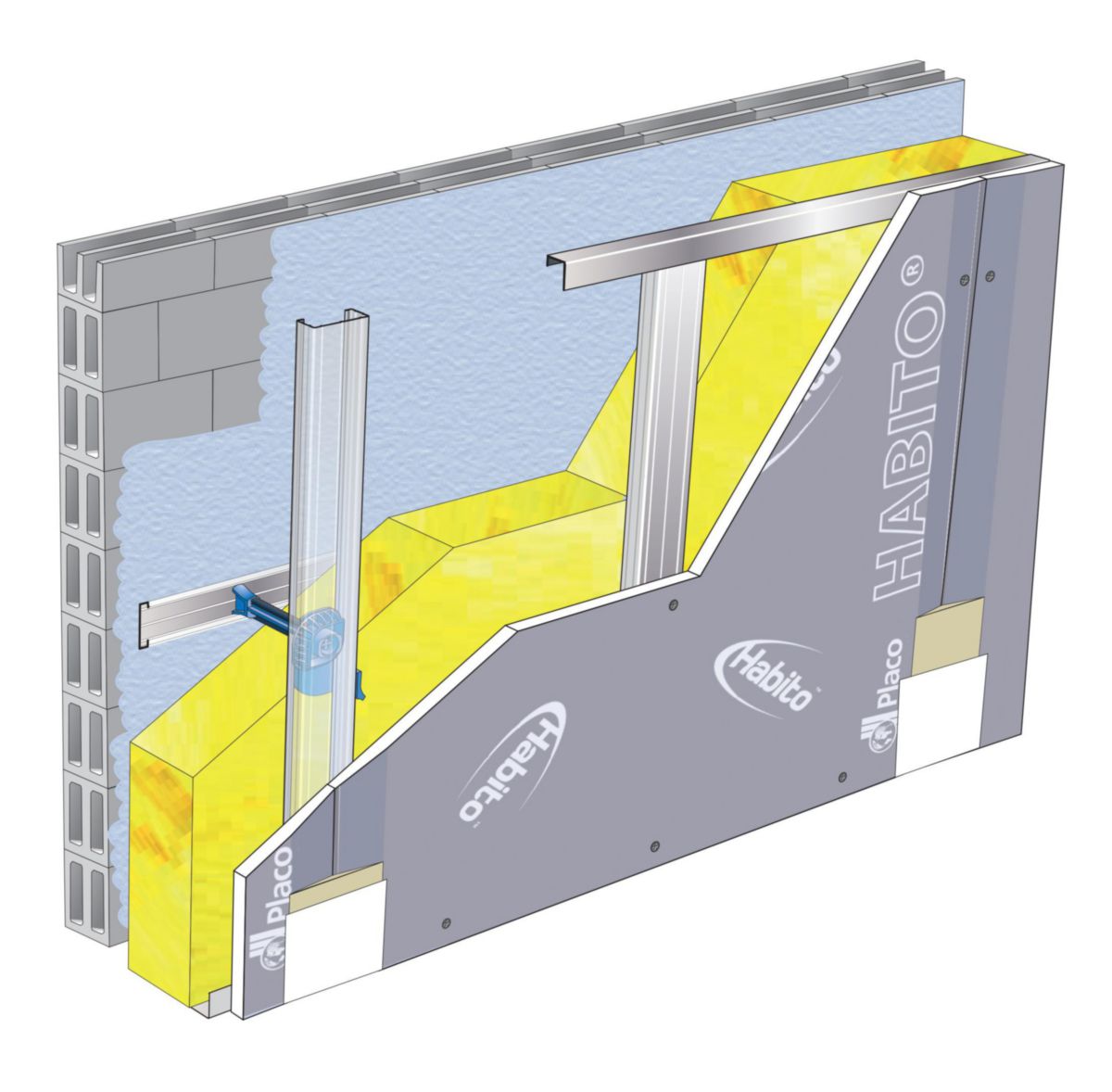 PLACO - Plaque acoustique BA13 Phonique 2,5x0,6m