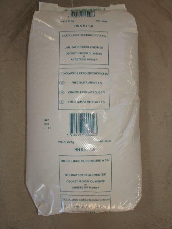 PRADIER Sable sabler blanc HN 0 6 1 6 25kg 20 50 R f