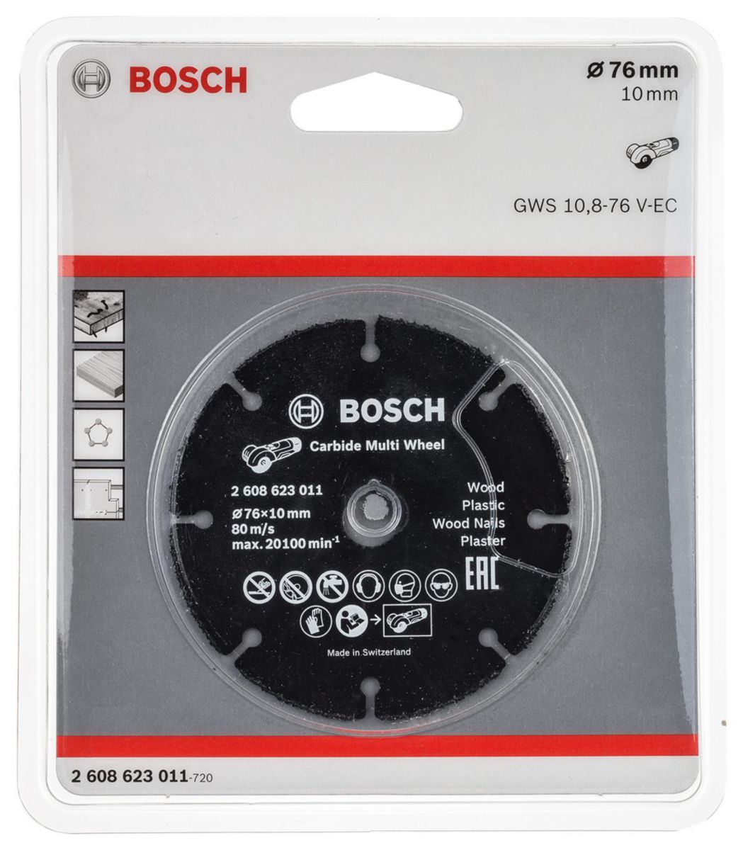 BOSCH - Disque à tronçonner carbure Multiwheel - Ø 76 mm