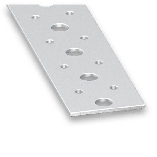 CQFD Profilé acier galvanisé plat perforé 40x2mm longueur 1m POINT.P