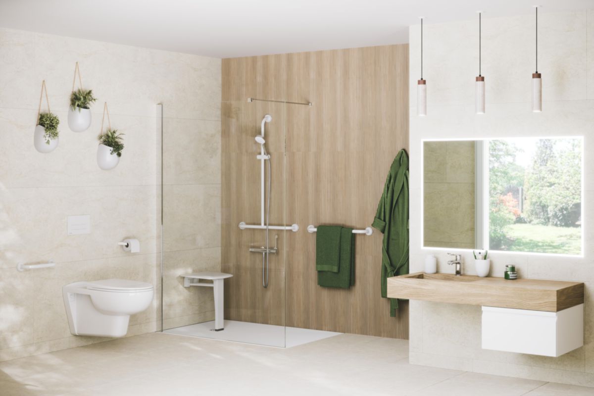 Receveur Alterna Daily'o 140 X 90 Cm Ardoise Blanc ALTERNA - Receveur Alterna Daily'O 140 x 90 cm ardoise blanc | POINT.P