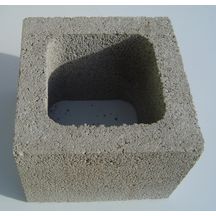 Bloc pilier - béton - 25x25x20 cm