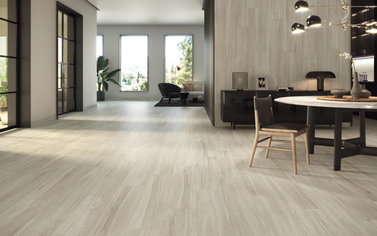 COLORKER Carrelage de sol grès cérame émaillé Lakeview bone mat