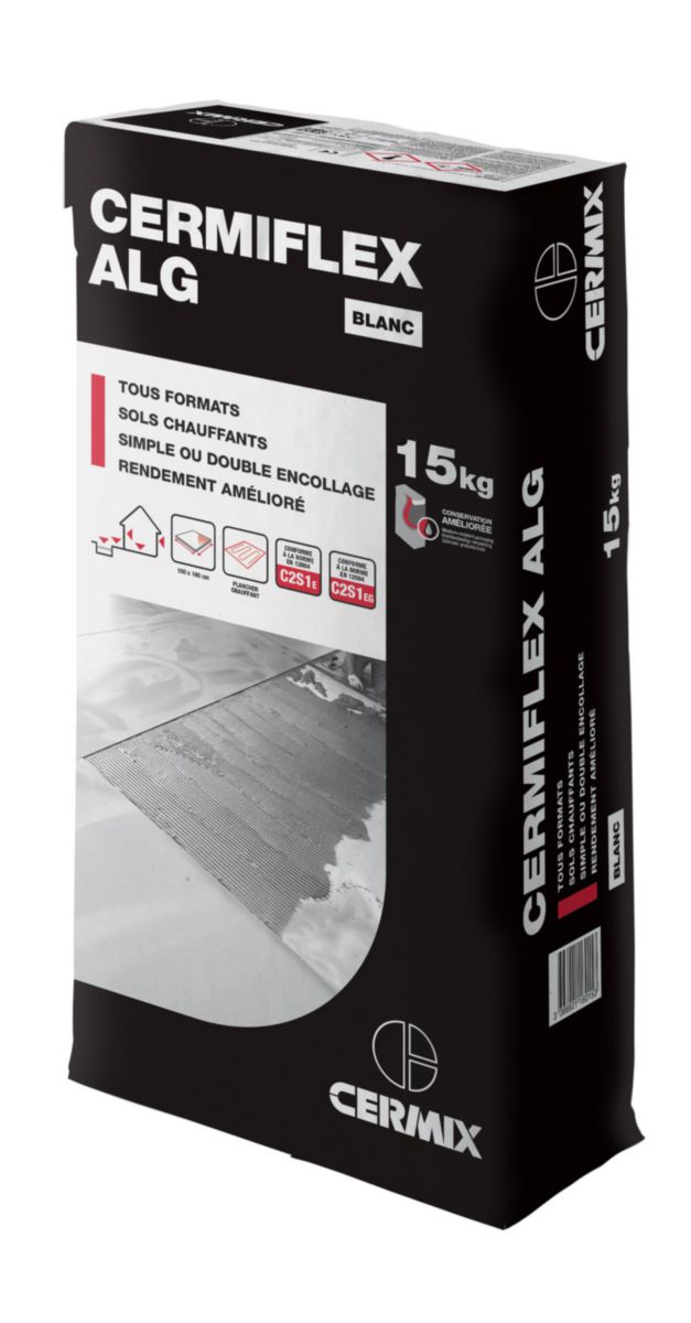 CERMIX Mortier colle Cermiflex ALG blanc 15kg C2S1 000324740