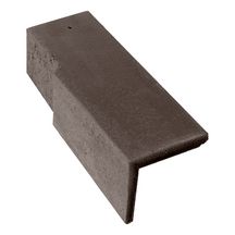 Demi-tuile de rive universelle gauche Innotech 10036201 - béton brun - 42x14,5 cm