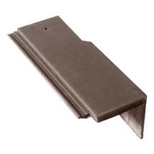 Demi-tuile de rive universelle droite Innotech 10036585 - béton brun - 42x14,5 cm