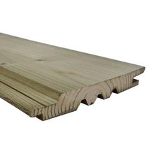 Clin de bardage bois Sapin blanc du Nord Preserve - profil Inca - choix AB - traité classe 3 vert - L. 4,5 m - 20x125 mm
