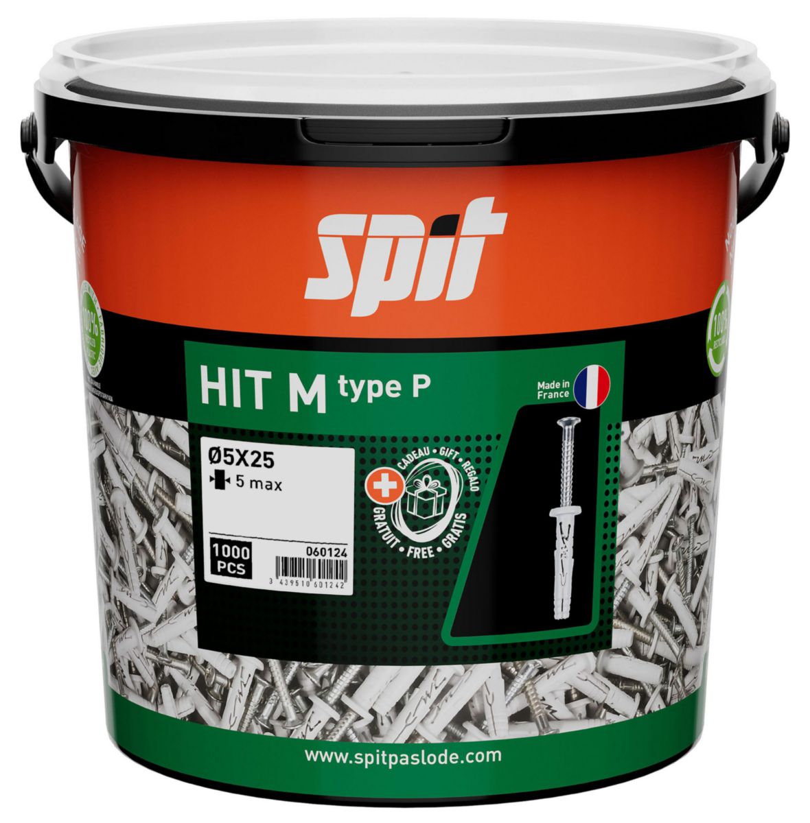 Cheville HITM 8X130/100P boîte de 50 pièces réf. 060094