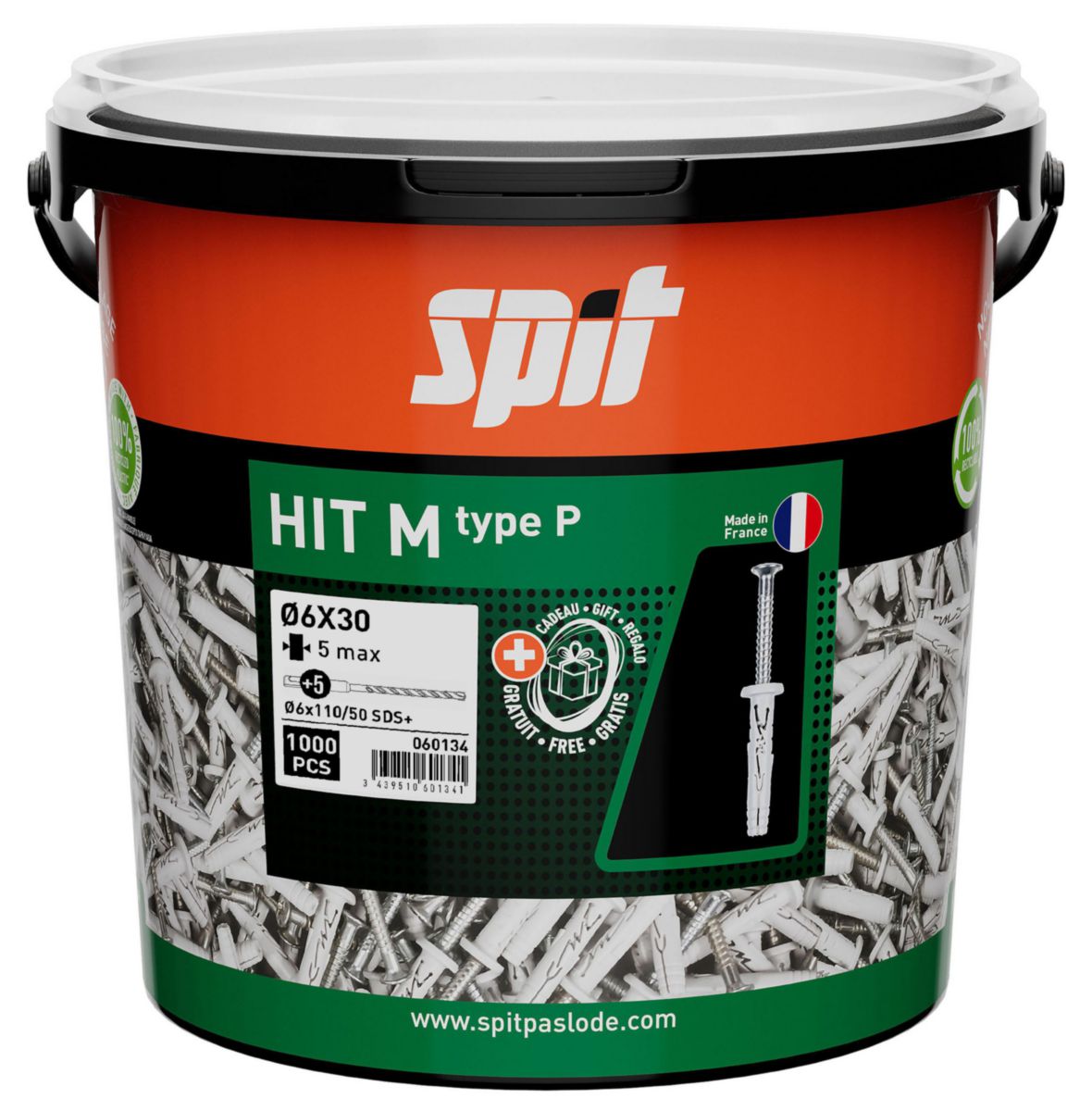 Cheville HITM 8X130/100P boîte de 50 pièces réf. 060094