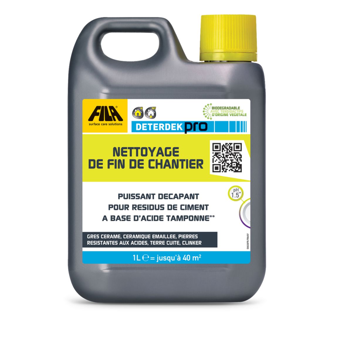 Bidon acide pour batterie 1 litre