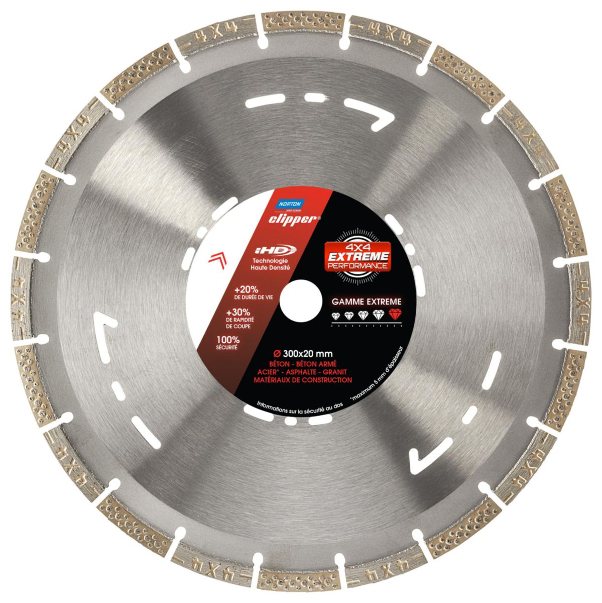 Clipper Diamant Meule de tronçonnage 4x4 Explorer 350 x 20 MM