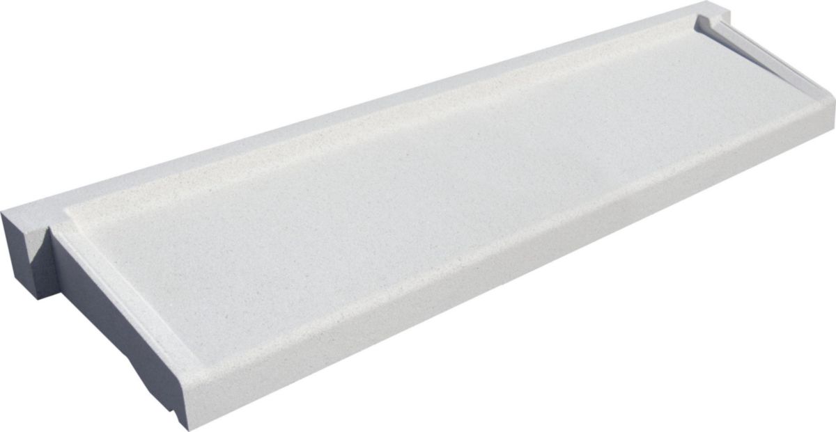 Appui Fenêtre à pose Simplifiée Réf. APPS35160B blanc cassé longueur Tableau 150 cm - longueur Appui 158 cm largeur 35 cm Hauteur 6 cm