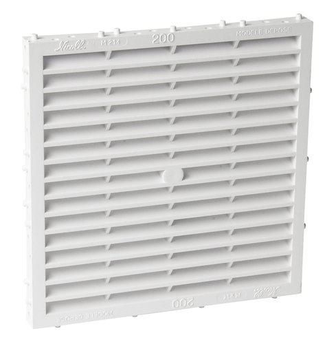 Grille d'aération spéciale façade à sceller à combinaison carrée blanc M214
