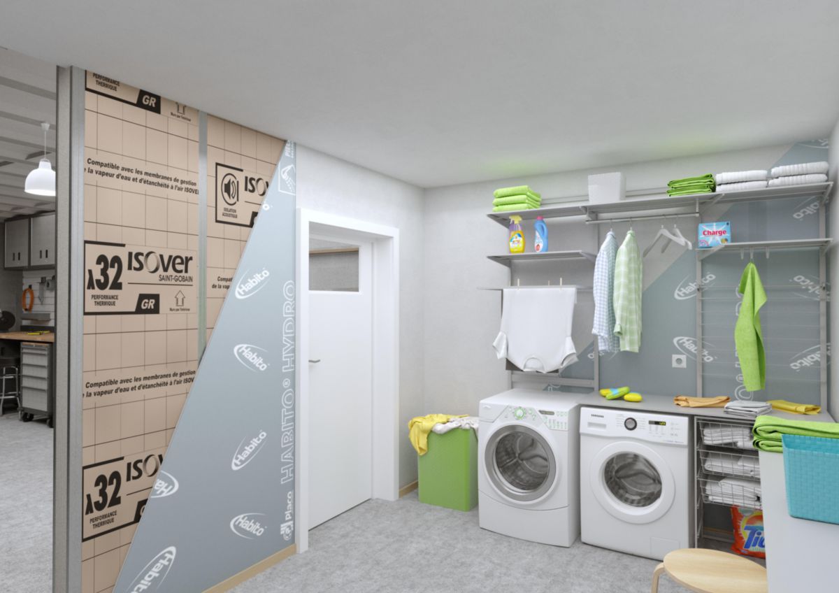 PLACO Plaque de plâtre Habito Hydro 13 120/270 2700x1200 mm POINT.P